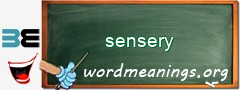 WordMeaning blackboard for sensery